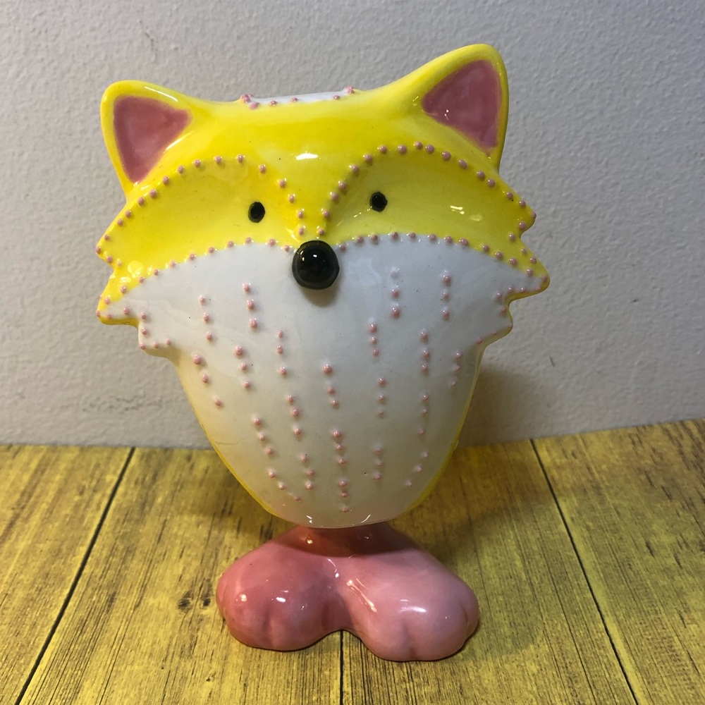 Greenearth Amigos-Zoro Hand Painted Ceramic Fox- Brings good luck/fortune 8.5"